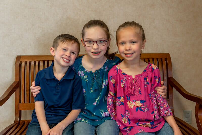 Lufkin Kids Dentistry patients smiling and hugging